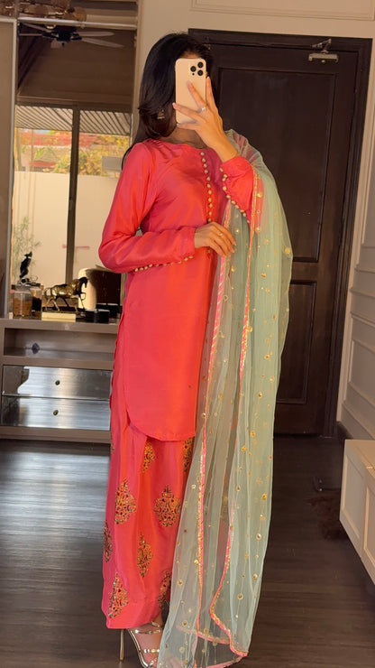 Coral Shalwar Set